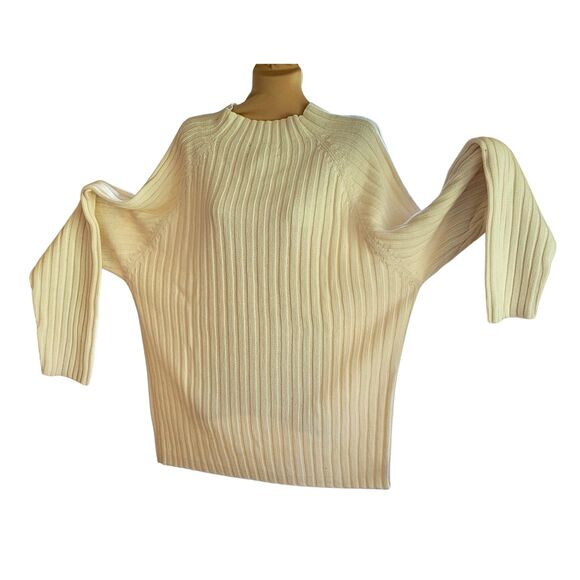 Croft & Barrow XLT Cotton Rayon Blend Cream Beige Mock Turtleneck Men's Sweater - Picture 4 of 4